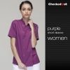 short sleeve purple  coat 